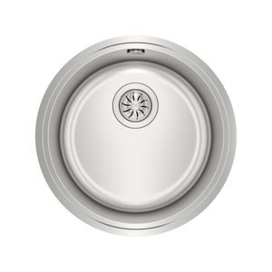 Fregadero Bajo Tope BE 1C Redondo de acero inoxidable para encimera de 1 cubeta de Ø450 mm. - TEKA