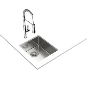 Fregadero BE LINEA RS15 de acero inoxidable con 1 cubeta SilentSmart de 380 x 440 mm. - TEKA