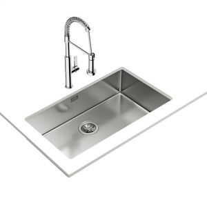 Fregadero BE LINEA RS15 1C de acero inoxidable con 1 cubeta SilentSmart de 750 x 440 mm. - TEKA