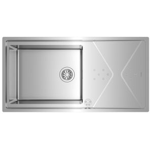 Fregadero BROOKLYN 60 M-XP 1C PLUS de acero inoxidable con 1 cubeta y escurridor de 984 x 504 mm. - TEKA