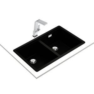Fregadero RADEA R10 2B M-TG de Tegranito de 2 cubetas de 750 x 456 mm. - TEKA