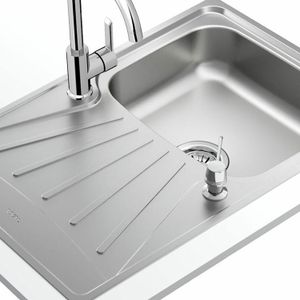 Fregadero TEKAWAY STARBRIGHT 1C reversible de acero inoxidable de 1 cubeta de 790 x 500 mm. - TEKA