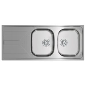 Fregadero TEKAWAY UNIVERSE 80 2C reversible de acero inoxidable de 2 cubetas de 1160 x 500 mm. - TEKA