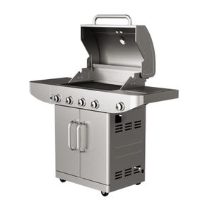 Parrilla BBQ a gas 4100 con 4 quemadores principales y uno auxiliar en el lateral. - TEKA
