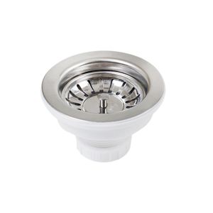 Válvula con canastilla GIGANTE de 3-1/2" de acero inoxidable. - TEKA