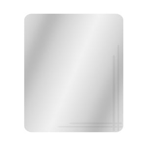 Espejo rectangular de 60 x 80 cm con bordes redondeados y textura esquinera para baño - K HOME