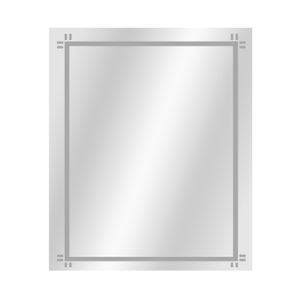 Espejo rectangular de 60 x 80 cm con textura de líneas contorneadas para baño - K HOME