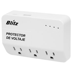 Protector de voltaje de triple toma de 12 Amp + 1 USB-A y 1 USB-C - BLITZ
