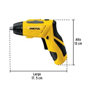 Atornillador de dos posiciones inalámbrico con luz LED - PRETUL