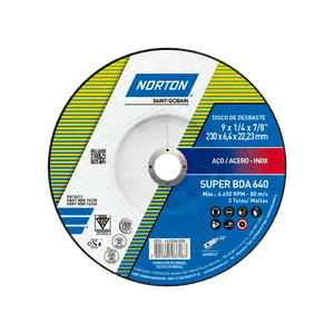 Disco de corte BDA 640 9" de diametro x 1/4in orificio interior x 7/8 espesor - NORTON