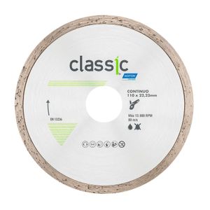 Disco diamantado corte continuo CLASSIC de 4-1/2" de diametro, 22mm orificio central - NORTON