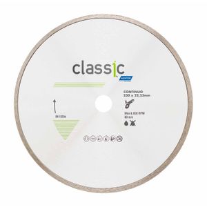 Disco diamantado corte continuo CLASSIC de 9" de diametro, 22mm orificio central - NORTON