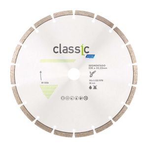 Disco diamantado corte CLASSIC segmentado de 9" de diametro, 22mm orificio central - NORTON