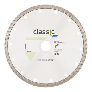 Disco diamantado de corte CLASSIC TURBO de 7" de diametro, 22mm orificio central - NORTON