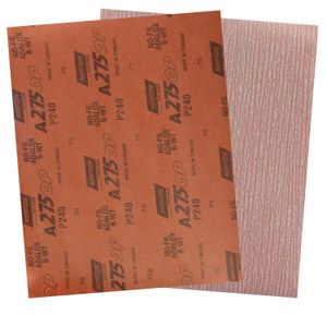 Lija papel seco/agua A275 de óxido de aluminio de 230mm x 280 mm grano P240 - NORTON