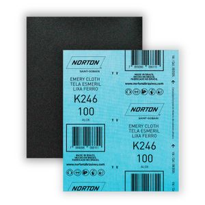 Lija para Hierro K246 de óxido de aluminio de 225mm x 275mm grano C100 - NORTON