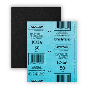 Lija para Hierro K246 de óxido de aluminio de 225mm x 275mm grano C50 - NORTON