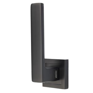 Juego de manija MORONI cuadrada Negra Mate de aluminio para puerta principal. - DIHER
