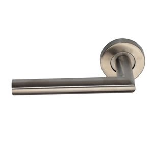 Juego de manija redonda de acero inoxidable para puerta principal. - DIHER