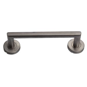 Manillon redondo plateado de acero inoxidable para puertas. - HERRAYMA