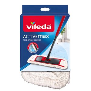 Repuesto para trapeador plano hecho a base de microfibra de alta absorbencia. - VILEDA