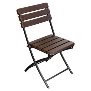 Silla plegable plástica tipo madera para uso en exterior. - ORGILL