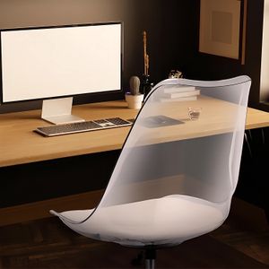 Silla giratoria transparente sin brazo y de altura ajustable. - WRT