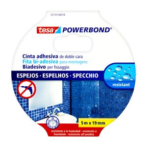 Cinta doble faz de 5 m x 19 mm para montar espejos. - TESA