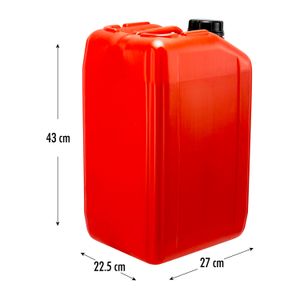 Bidón plástico rojo con 5 gl de capacidad para gasolina - SURBLOCK