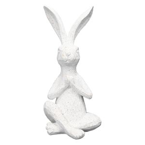 Adorno para jardín de 10 x 12 x 23 cm en forma de "Conejo haciendo yoga". - K HOME