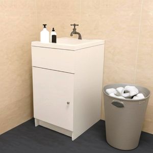 Mueble para lavaropas (L10) de 48 x 60 cm blanco. - IMAC-RC