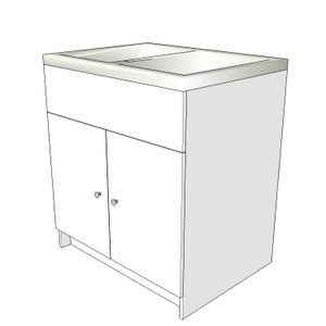 Mueble para lavaropas (A4) de 80 x 60 x 24 cm. - IMAC-RC