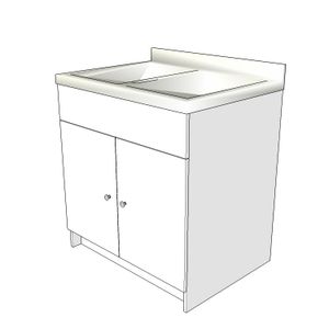 Mueble para lavaropas (L4) de 81 x 61 cm. - IMAC-RC