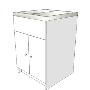 Mueble para lavaropas (L14) de 59 x 59.5 x 85cm. - IMAC-RC
