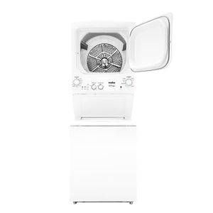 Torre de lavado con IA inteligencia Artificial MCL2440PSBB0 de 24 Kg a gas color blanco. - MABE