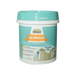 Pintura elastomérica SUPREMO PREMIUM con efecto hidrorepelente Sole Mío CANECA. - PINTURAS UNIDAS
