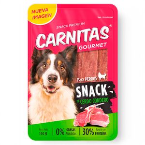 Snack para perro CARNITAS premium con sabor a Cerdo - Cordero sin grasas añadidas100 gr. - MIMMA