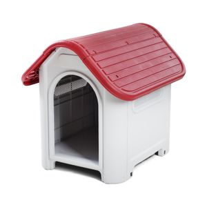 Casa para perro Roja / Gris de 75 x 66 x 59,2 cm. - MAYS