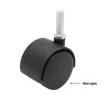 Garrucha-de-2-pulgadas-con-2-llantas-de-nylon-rigido-y-anclaje-roscado-3-8-de-360º.-CARGA-LIVIANA-de-40-kg.