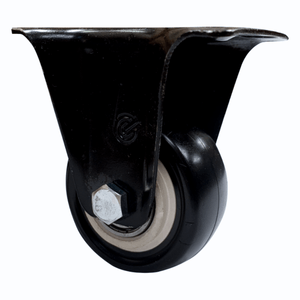 Garrucha fija de 2" con rueda de Poliuretano negro Carga: 50 kg. - RYG