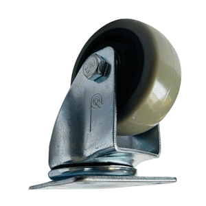 Garrucha giratoria de 2" con rueda de PVC gris Carga: 50 kg. - RYG