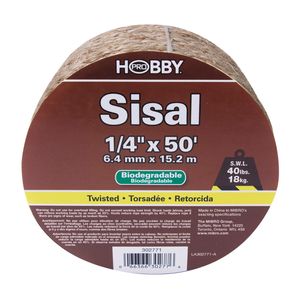 Cuerda de Sisal fibra natural de 1/4", rollo con 15 mts. | HOBBY PRO