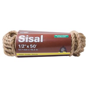 Cuerda de Sisal fibra natural de 1/2", atado con 15 mts. | HOBBY PRO