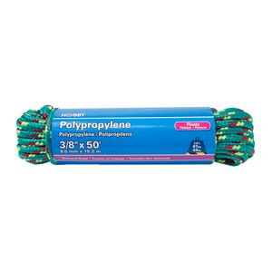 Cuerda de Polipropileno trenzada de 3/8", verde o azul, atado con 15 mts. | HOBBY PRO