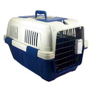 Transportador para mascotas pequeño de 57 x 37 x 35 cm color azul. - WRT