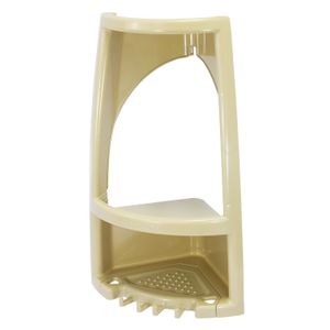 Organizador colgable esquinero para baño hecho a base de plástico. - RIMAX