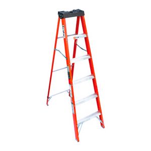 Escalera T3 Pie de Gallo de Fibra de Vidrio de 1.82 mt que soporta hasta 90 kg. - SCALA