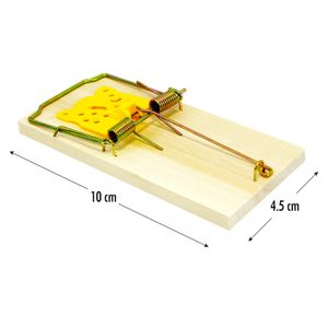 Trampa pequeña para ratones de 9,8 x 4,8 cm con accionamiento a presión Pack x 2 unidades. - K PRO