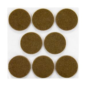 Resbalón redondo café de 25 mm en pack de 8 unidades para muebles. - K HOME