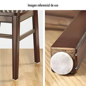 Resbalón cuadrado negro de 35 mm en pack de 15 unidades para muebles. - K HOME